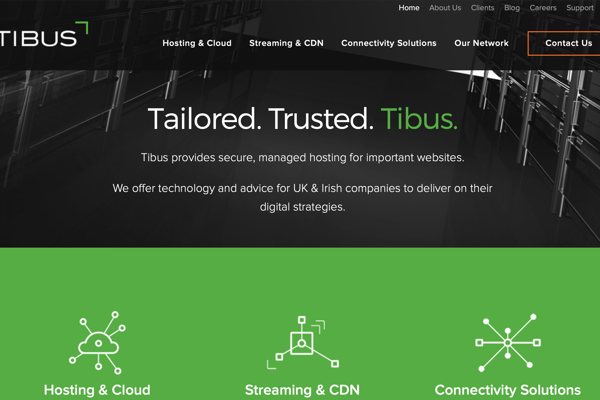 Tibus Black Theme Website